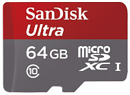Карта памяти SanDisk Ultra microSDXC Class 10 UHS-I 48MB/s 64GB 