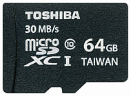 Карта памяти Toshiba SD-C064UHS1 + SD adapter Class10 64Gb